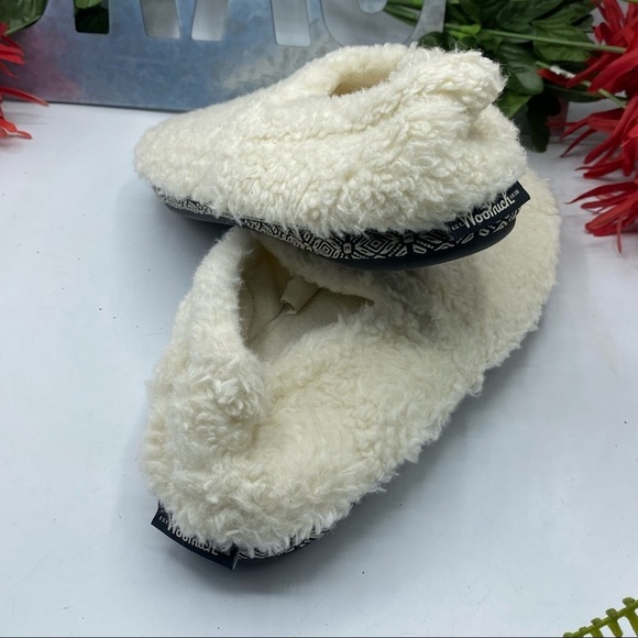 Woolrich Sz 7 Cream Fleece Slippers - Picture 8 of 8